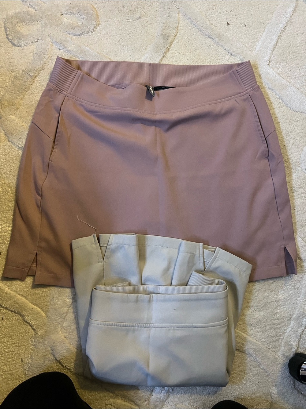 Stretch Mini Skirt in Dusty Mauve - Women's Active Skort